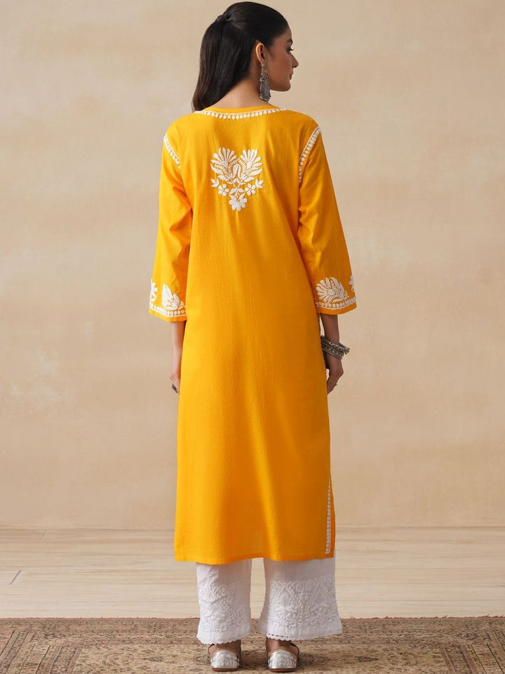 Rumah Wanita Chikankari Sulam Kurta Chikankari