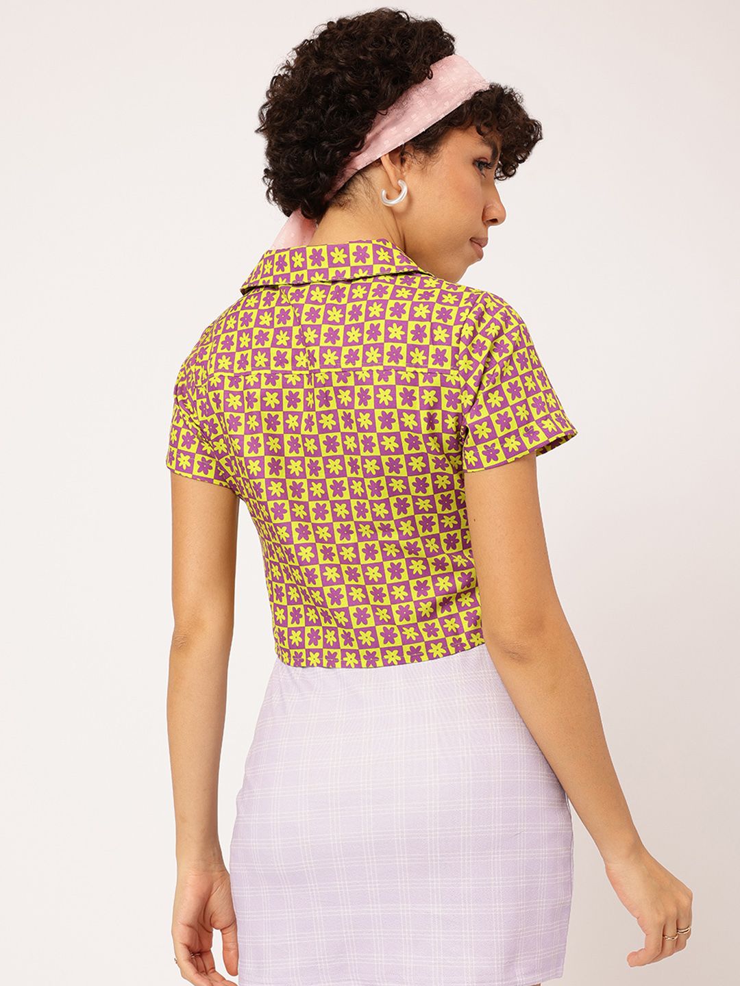 DressBerry Geometric Print Shirt-Style Top