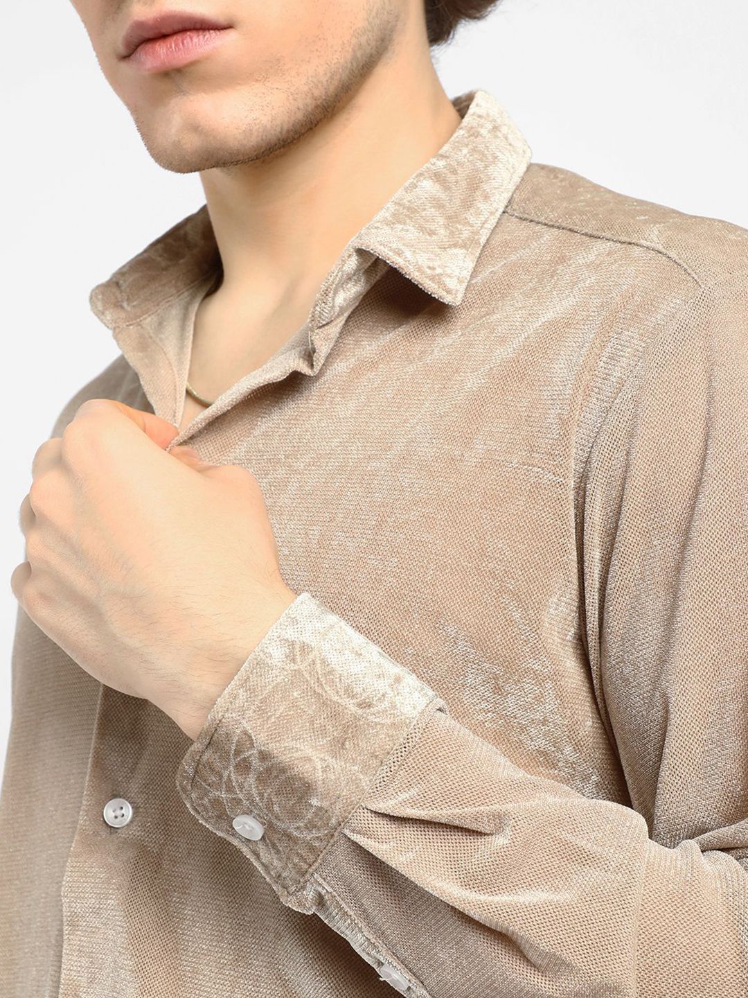 Campus Sutra Men Regular Fit Textured Casual Shirt