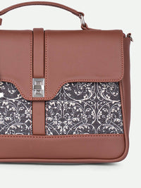 ZOUK Printed Structured Satchel