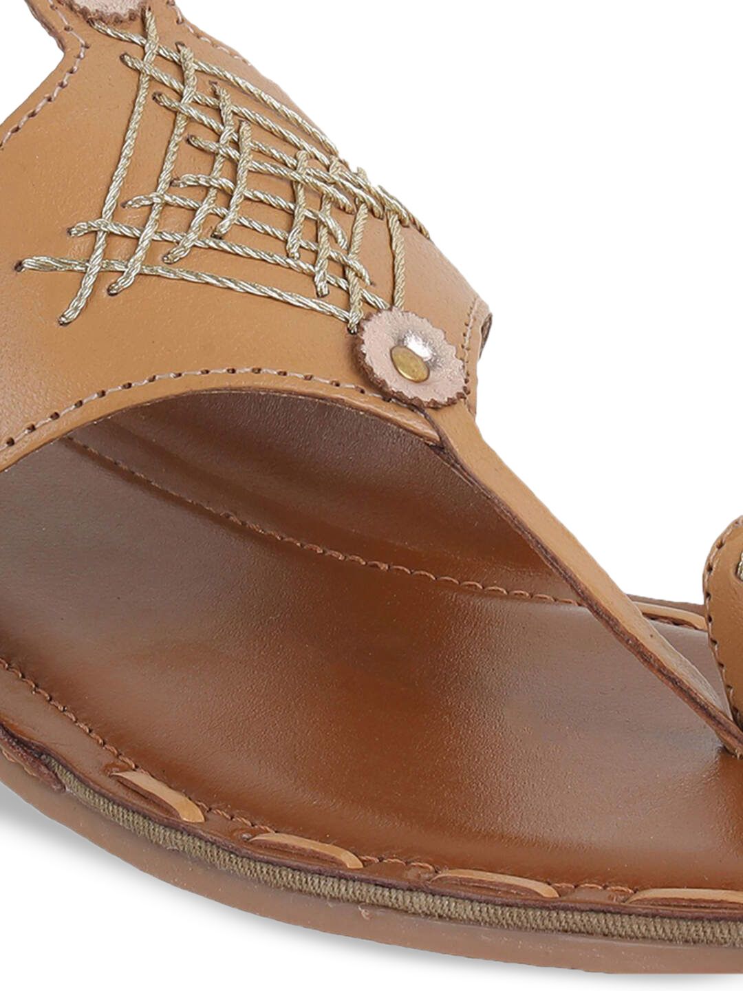 Mochi Embellished Leather Wedge with