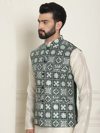 SOJANYA LUXE Jaket Nehru Kolar Mandarin Sulam Lelaki