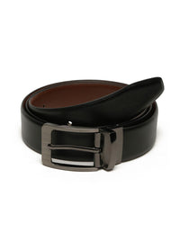 Teakwood Leathers Men Textured Leather Reversible Formal Belt