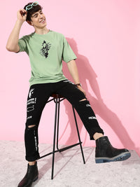 Difference of Opinion Graphic Printed Oversized T-shirt
