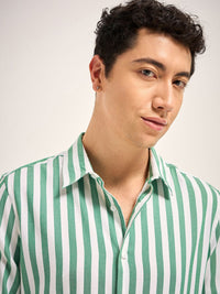 THE BEAR HOUSE Men Slim Fit Striped Casual Shirt