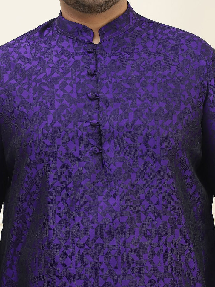 Kurta Lurus Kolar Mandarin Rekaan Tenun SOJANYA PLUS dengan Piyama