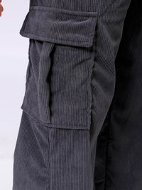 The Indian Garage Co Men Textured Loose Fit Cargos Trousers