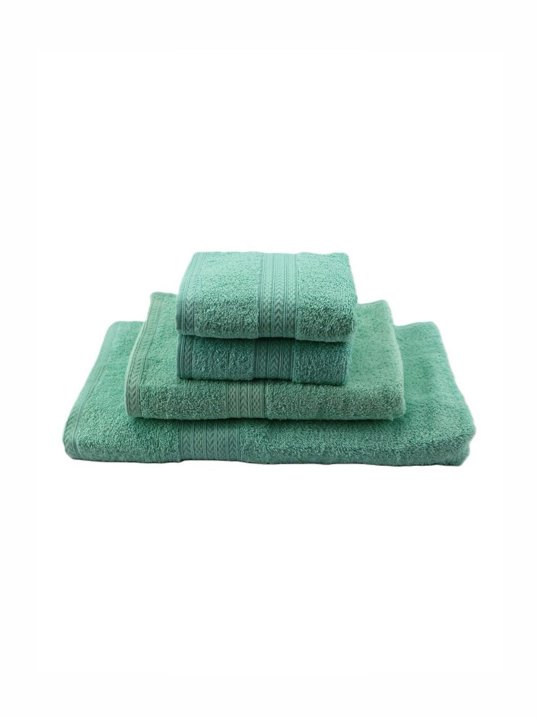 BOMBAY DYEING Green 4 Piece Pure Cotton 450 GSM Towel Set
