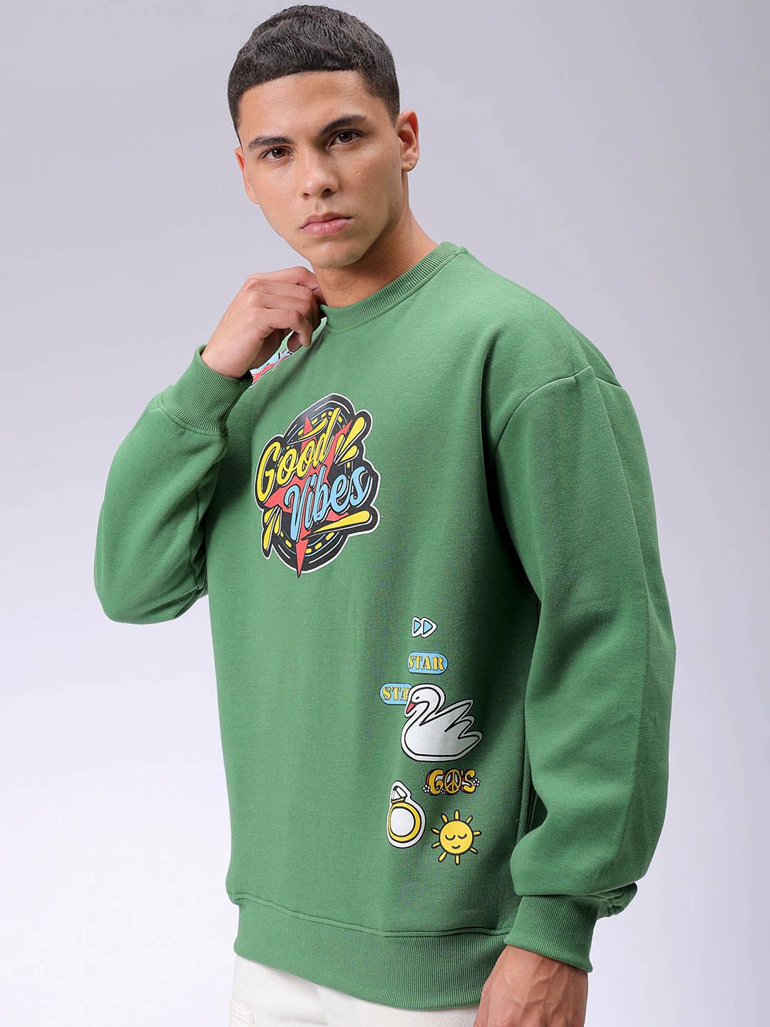 The Indian Garage Co Men Typography Printed Long Sleeves Sweatshirt