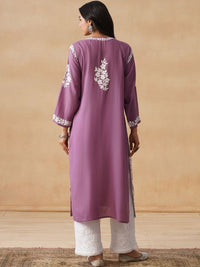 House of Chikankari Women Solid Modal Kurta
