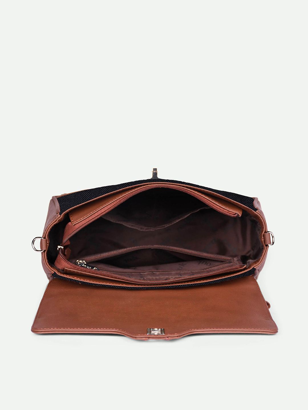 ZOUK WavBeach Nessa Geometric Printed Structured Jute Satchel