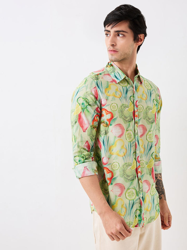 SPYKAR Men Spread Collar Floral Printed Cotton Casual Shirt