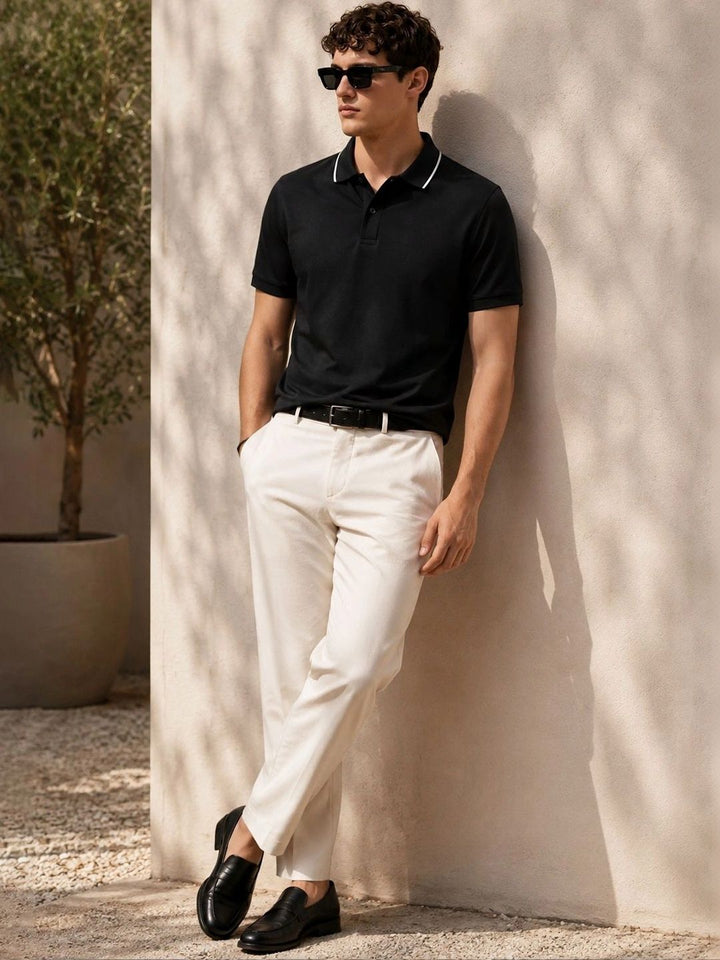 ADRO Men Polo Collar T-shirt