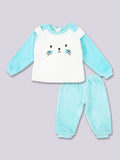 Moms Love Infant Girls Embroidered Sweatshirt With Joggers