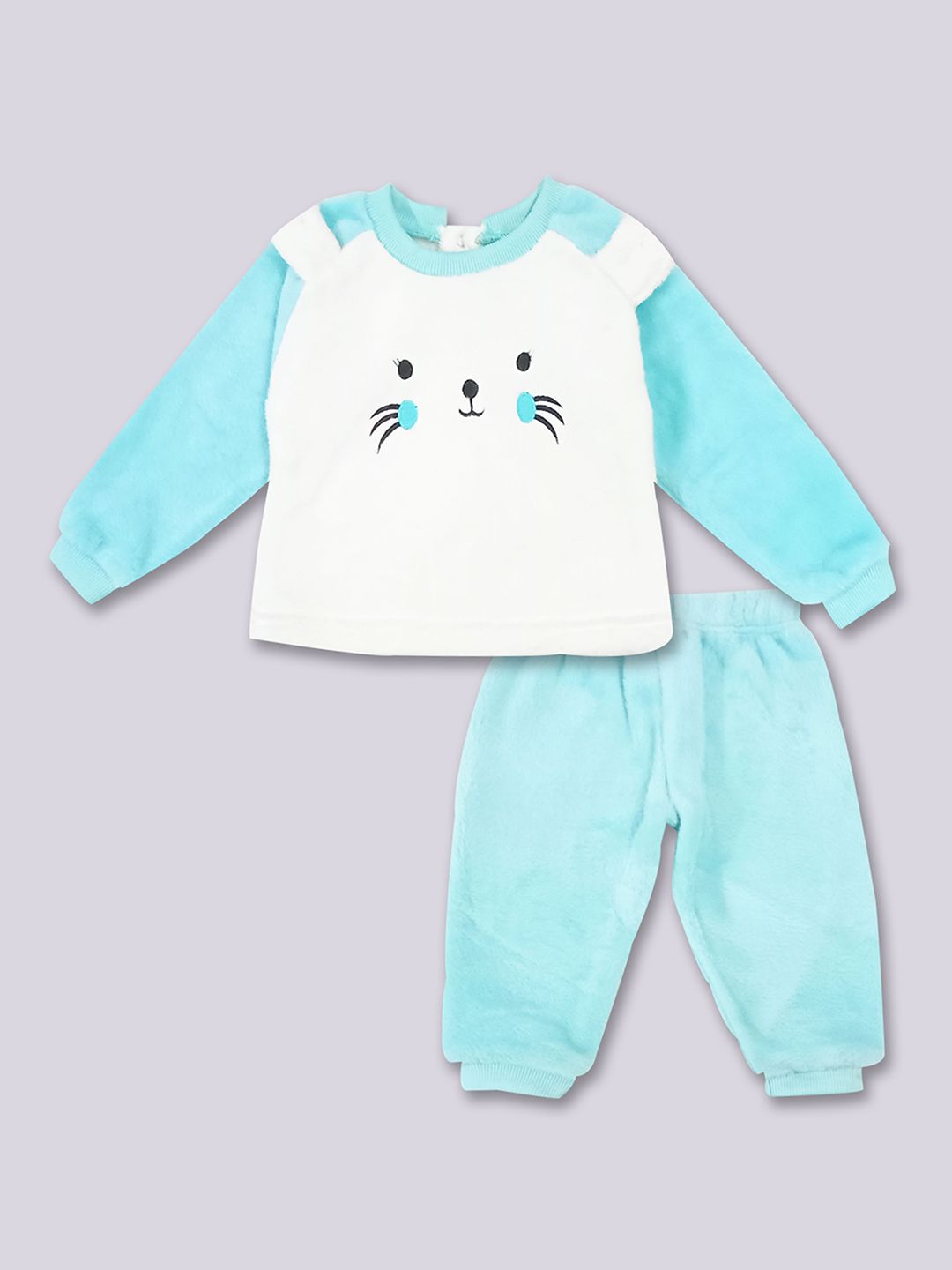Moms Love Infant Girls Embroidered Sweatshirt With Joggers