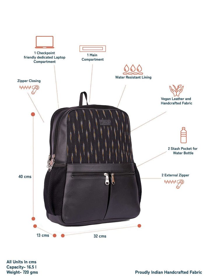 ZOUK Unisex Non-Padded Zip Pocket Backpack