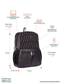 ZOUK Unisex Non-Padded Zip Pocket Backpack