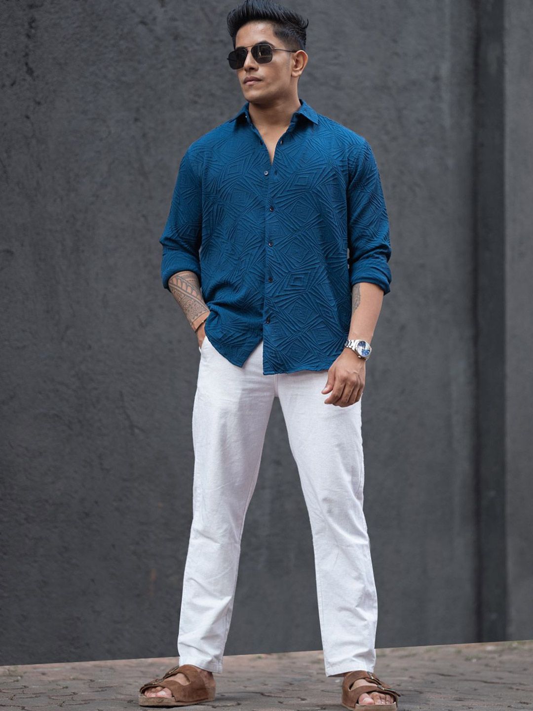 Powerlook Men Opaque Casual Shirt