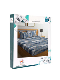 Myntra Elegant Homes Grey & White Geometric Printed Dilengkapi 300 TC King Bedsheet dengan 2 Sarung Bantal