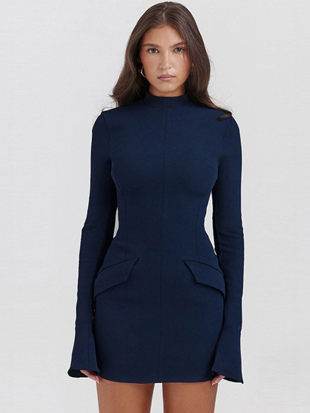 DressBerry Women Solid Bodycon Above Knee Dress