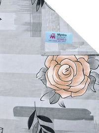 Myntra Elegant Homes Grey Floral 300 TC King Double Bedsheet dengan 2 Sarung Bantal