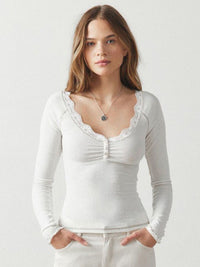 DressBerry Women Scoop Neck Ribbed Fitted Top