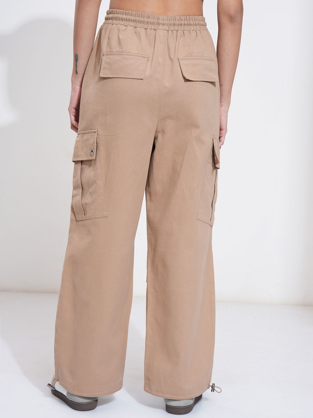 Street By Tokyo Talkies Women Solid pocket Streetwear Cargo Pants