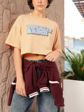 DressBerry Cool Vibes Printed Boxy Crop T-shirt