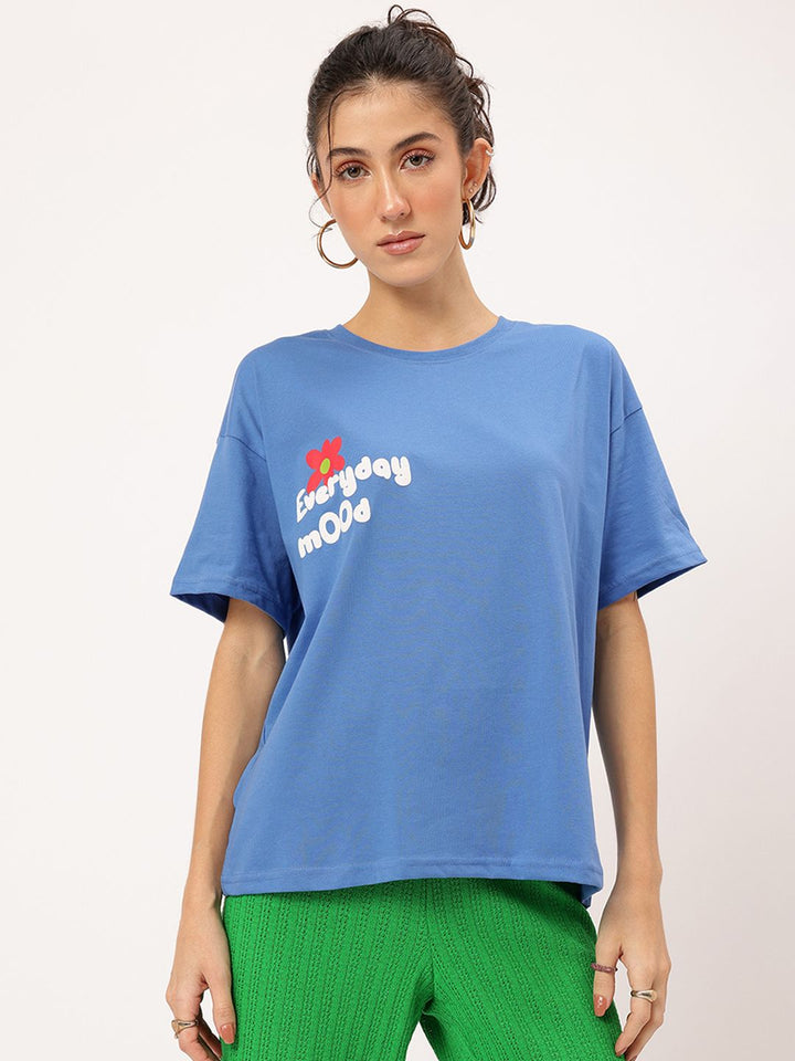DressBerry Mood Booster Printed Drop-Shoulder T-shirt