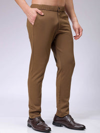 The Indian Garage Co. X Luxe Men Textured Mid-Rise Slim Fit Formal Trousers