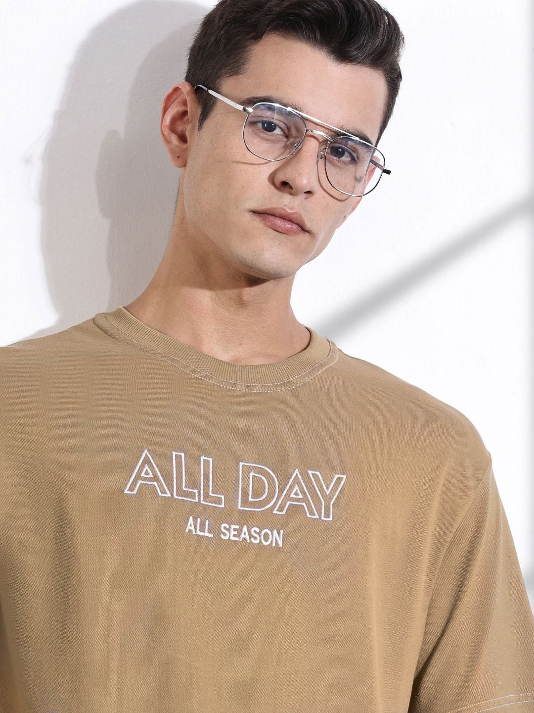 Thomas Scott Men Typography Printed Round Neck Relaxed Fit T-shirt