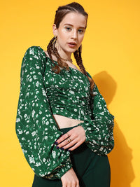 STREET 9 Gorgeous Green Floral Top