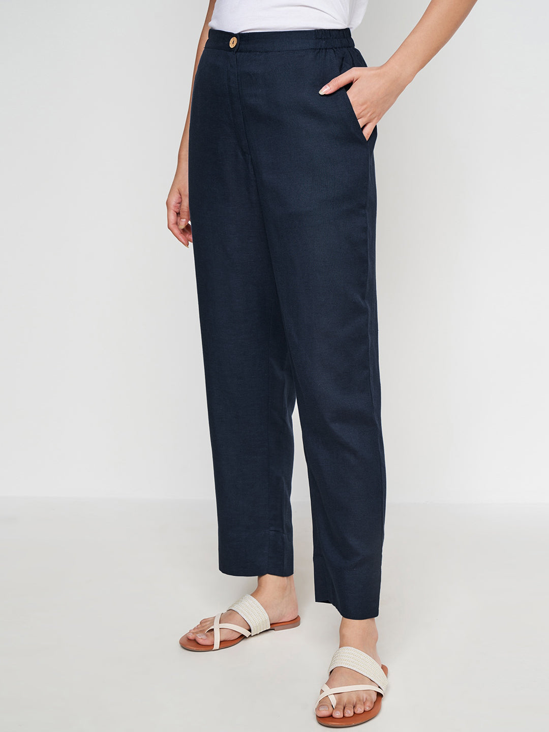 Global Desi Women Straight Fit Trousers