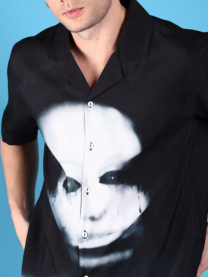 The Indian Garage Co Graphic Printed Oversized Fit Casual Shirt