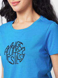 SPYKAR Typography Printed Round Neck T-shirt