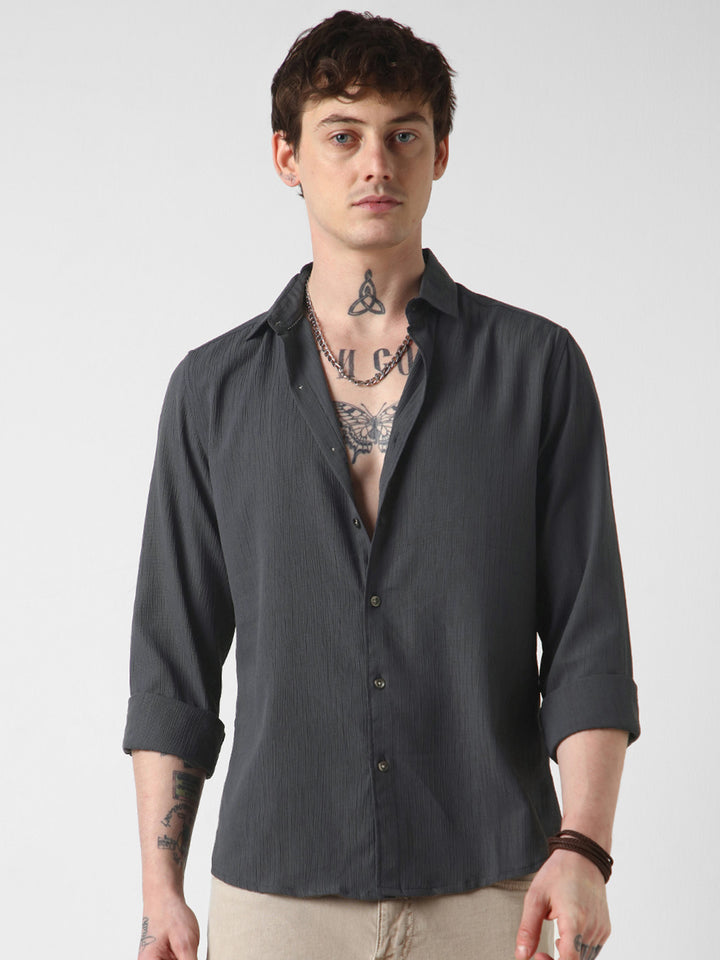 VASTRADO Men Classic Slim Fit Opaque Striped Casual Shirt