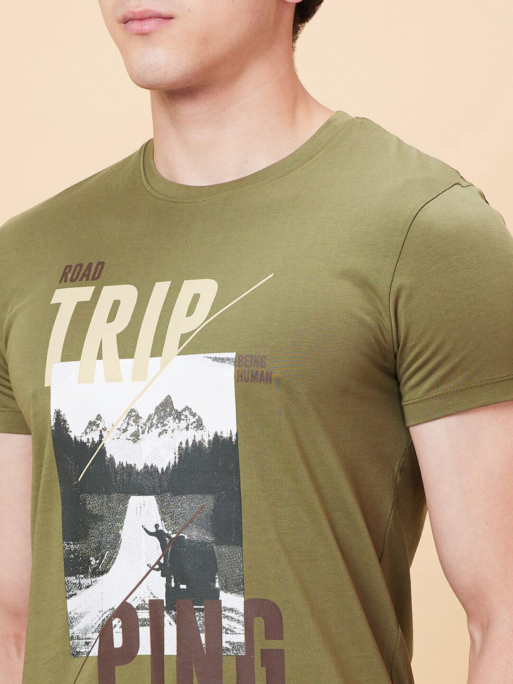 Being Human Graphic Printed Short Sleeves Pure Cotton T-shirt