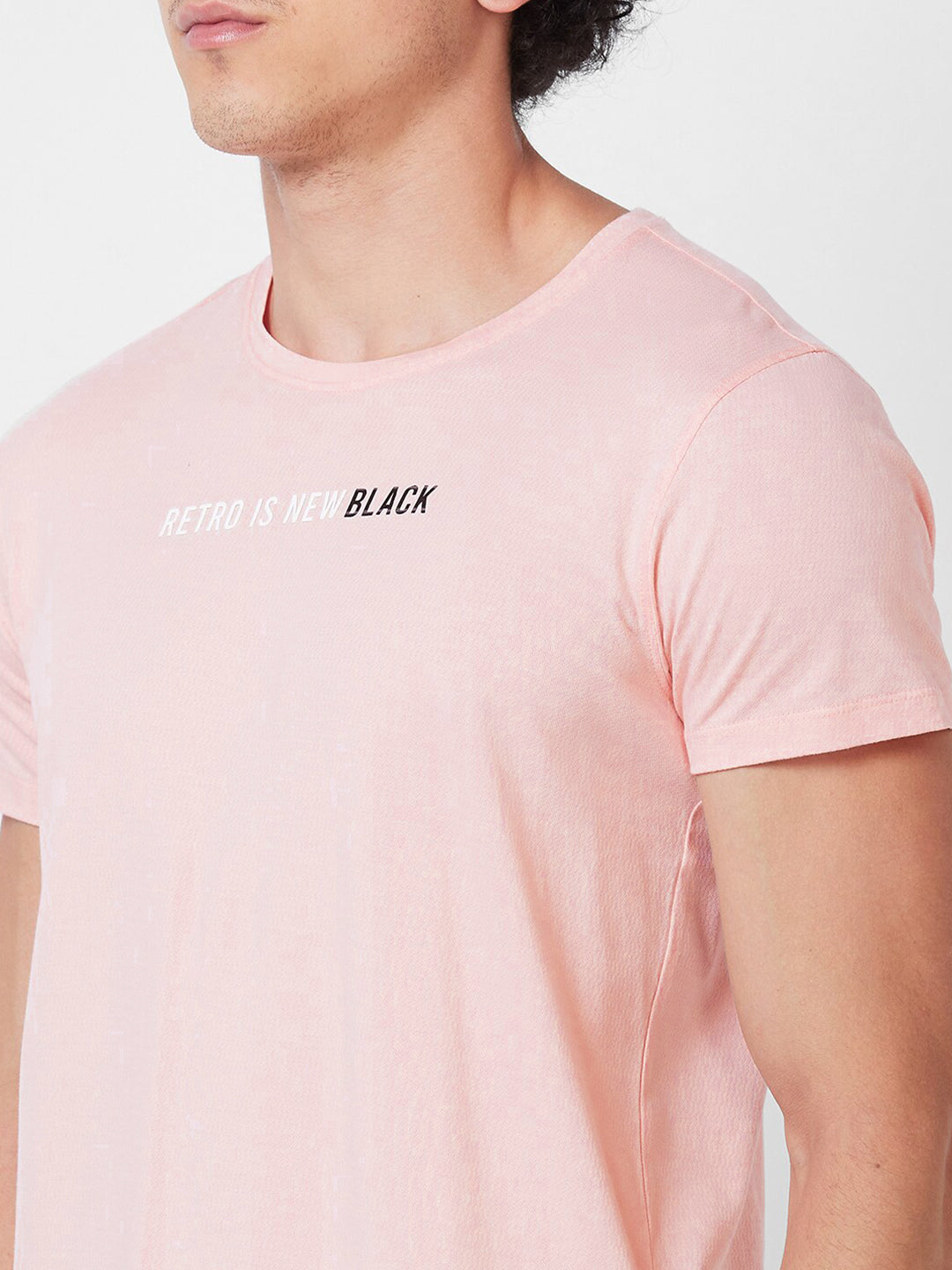 SPYKAR Typography Cotton Slim Fit T-shirt