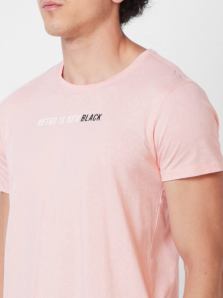 SPYKAR Typography Cotton Slim Fit T-shirt