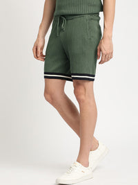 THE BEAR HOUSE Men Self Designed Regular Fit Pure Cotton Shorts