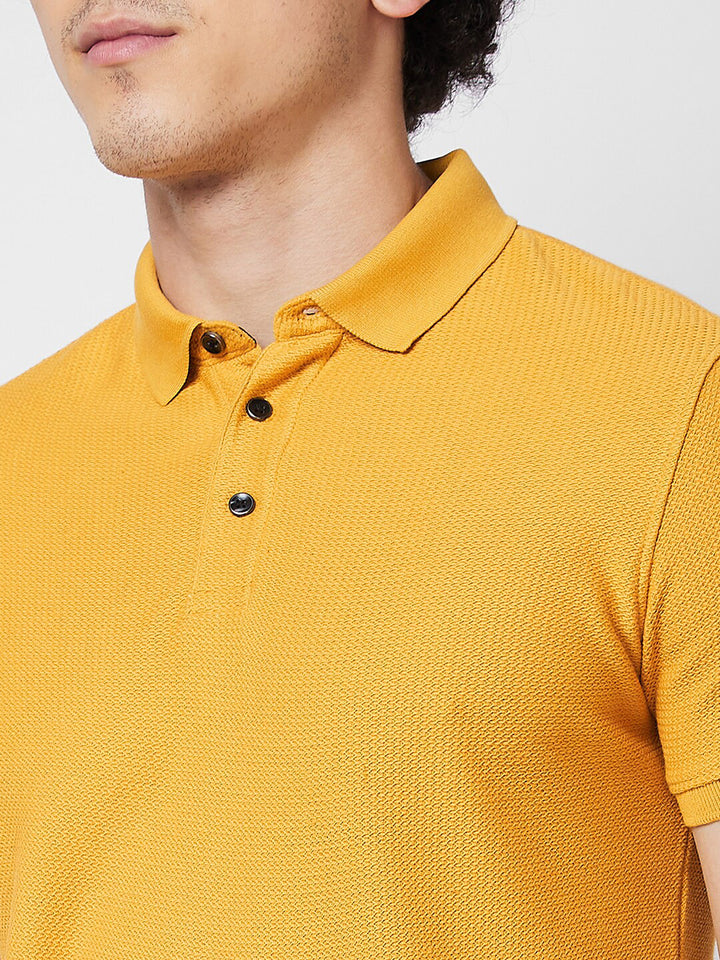 SPYKAR Polo Collar Cotton Slim Fit T-shirt