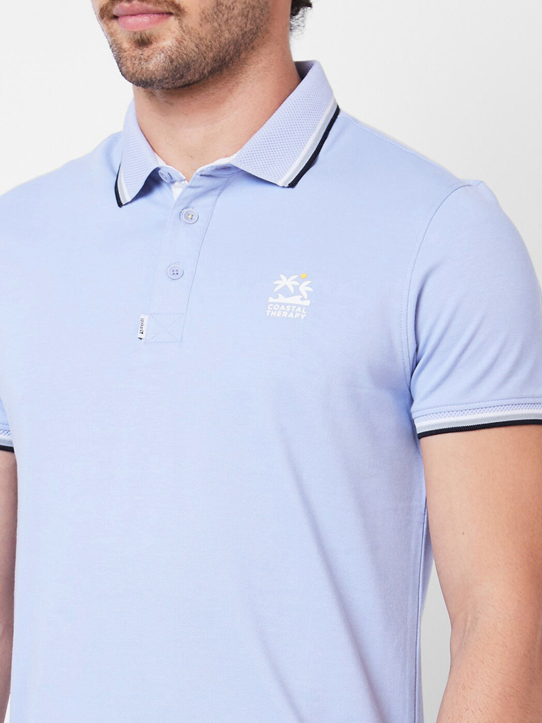 SPYKAR Polo Collar Cotton Slim Fit T-shirt