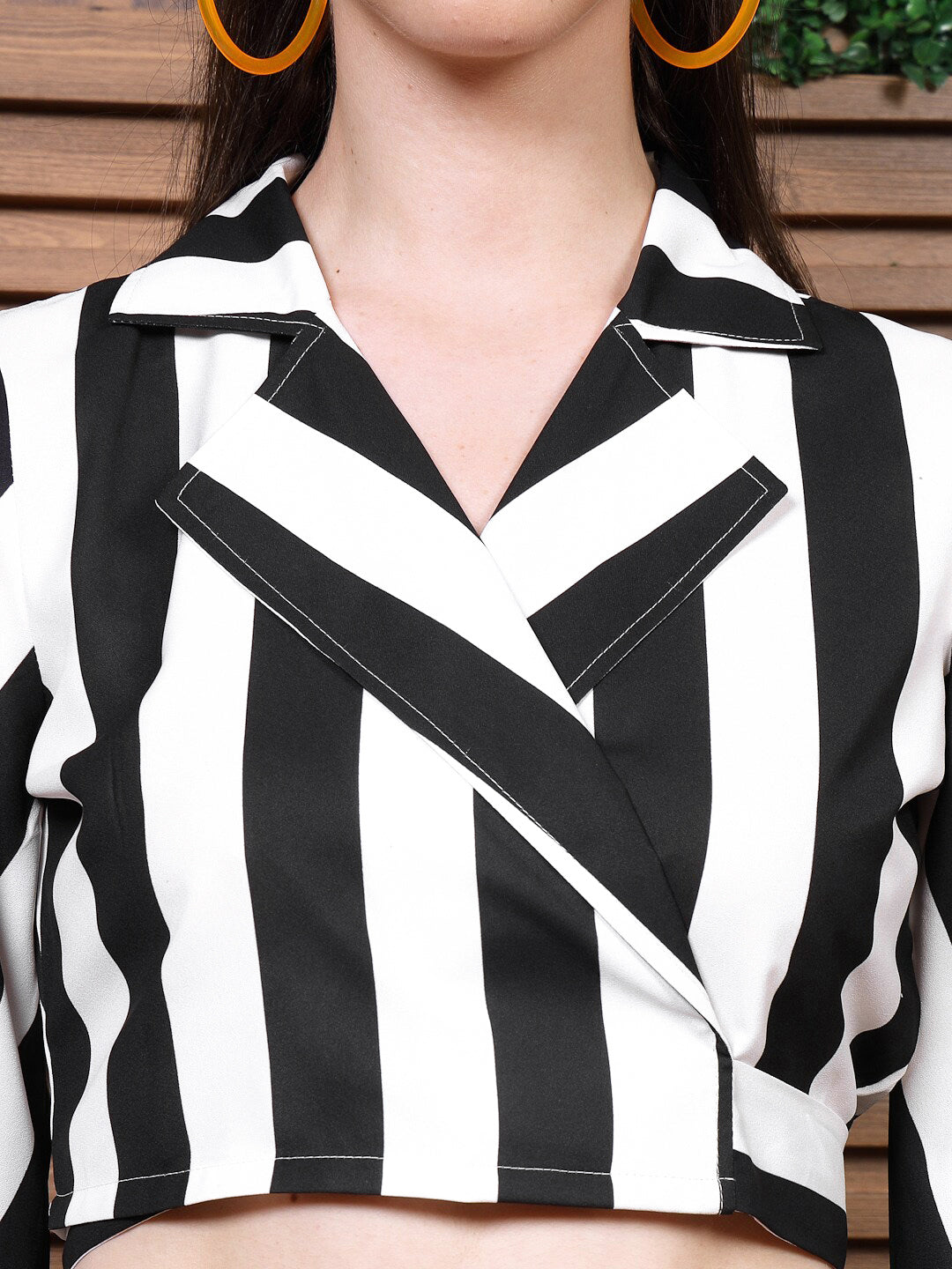Athena Black Striped Top With Trousers