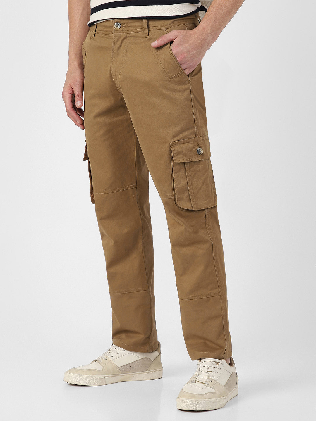 Urbano Fashion Men Mid-Rise Cargos Trousers