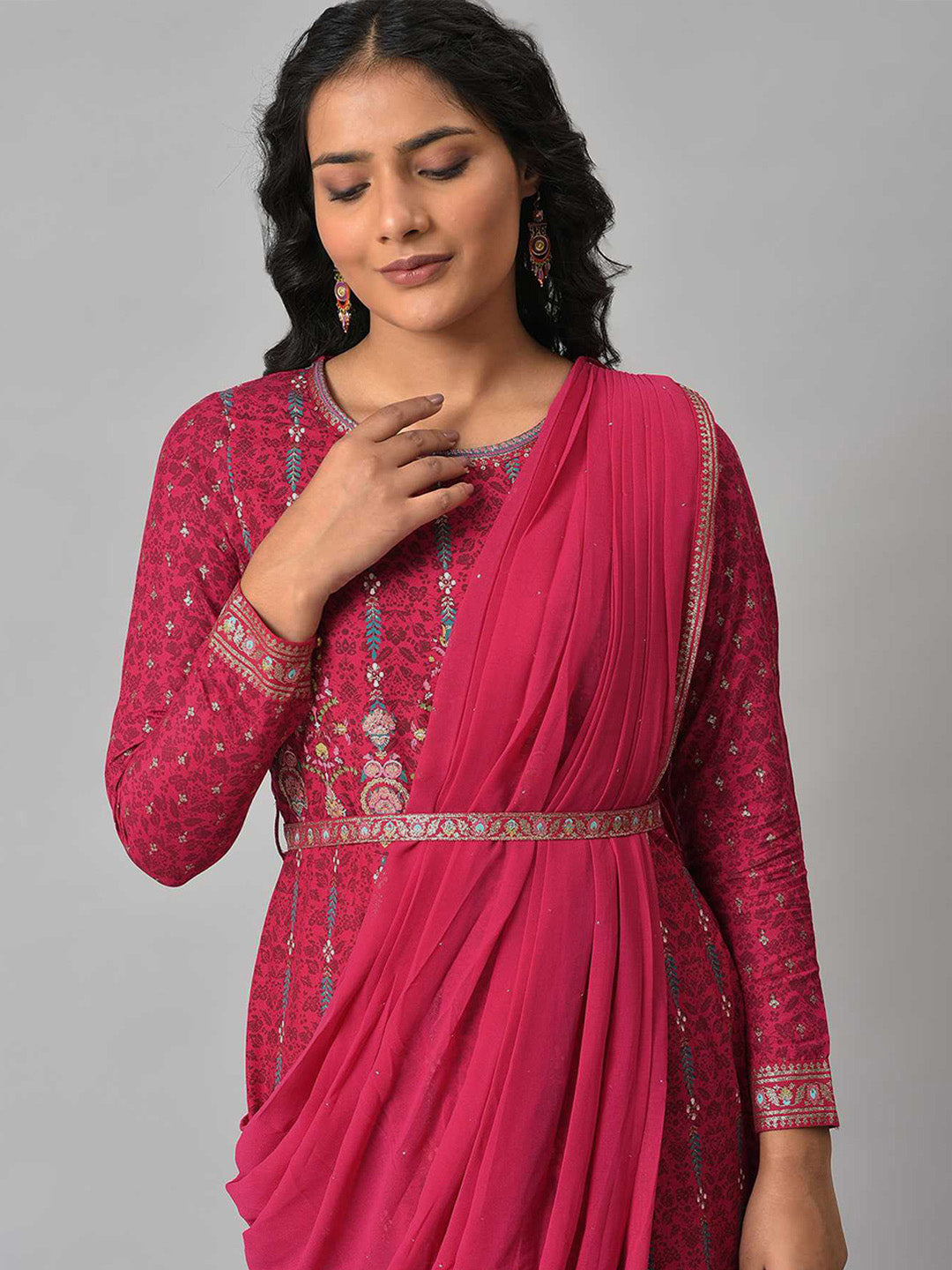 W Ethnic Motifs Maxi Dress