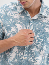 SPYKAR Men Slim Fit Floral Printed Opaque Spread Collar Casual Shirt