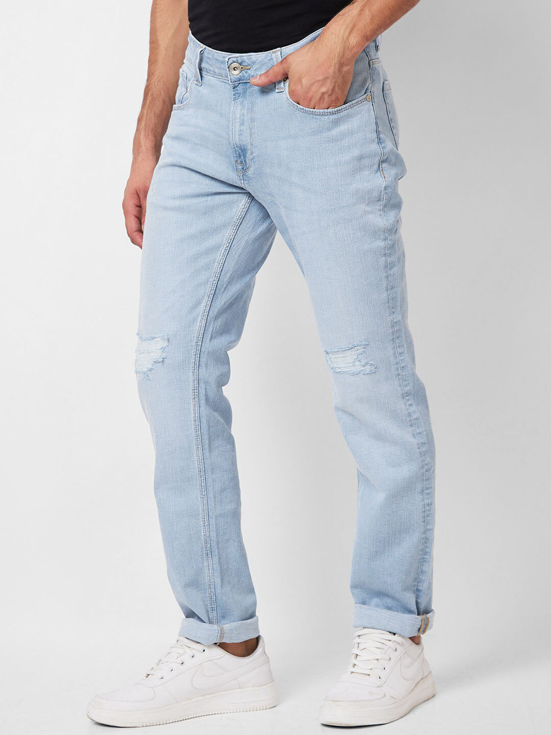 SPYKAR Men Mildly Distressed Heavy Fade Jeans