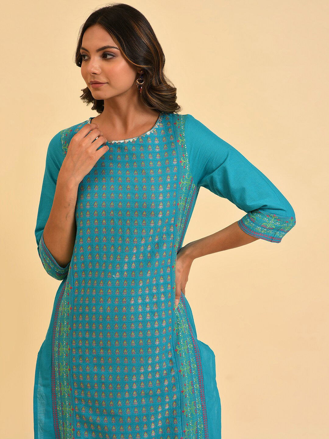 W Straight Cotton Kurta