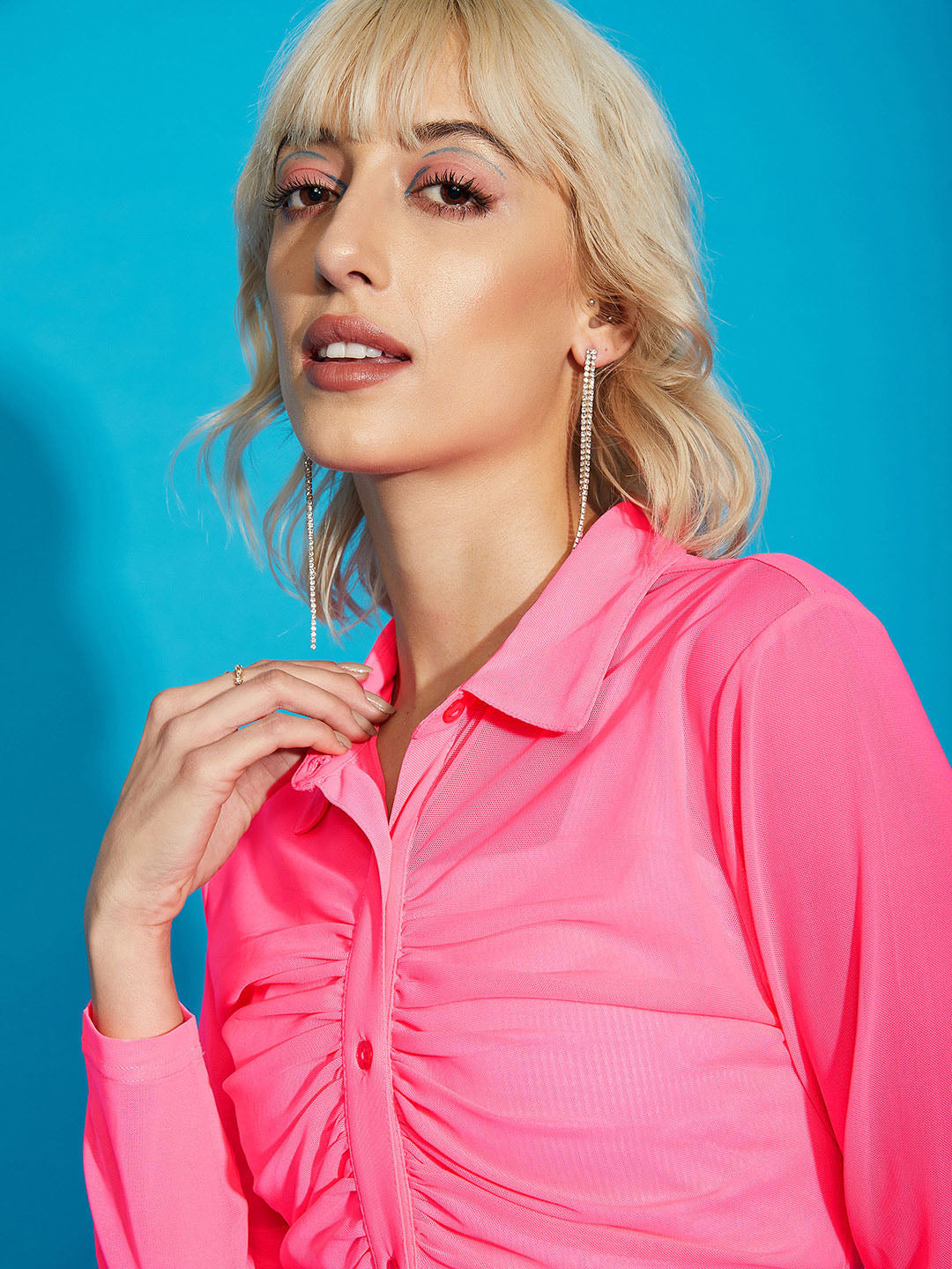 SASSAFRAS Slim Fit Sheer Casual Shirt