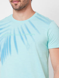 SPYKAR Typography Printed Round Neck Cotton Slim Fit T-shirt